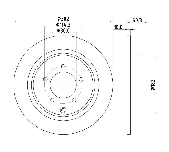 Изображение товара Диск тормозной для автомобилей Mitsubishi ASX / Outlander II задний d=302 TRIALLI DF 117305