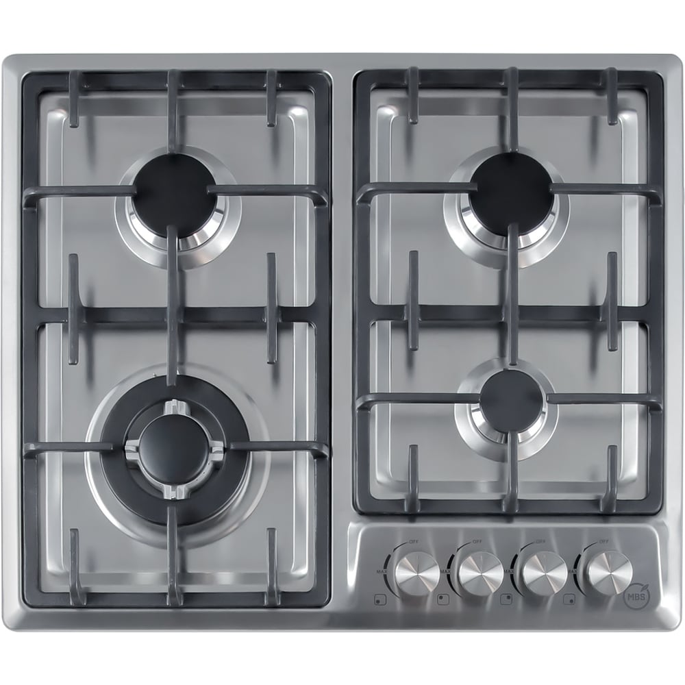 Изображение товара Газовая варочная поверхность MBS PG-605 2537 4 конфорки стиль металлик безопасность
