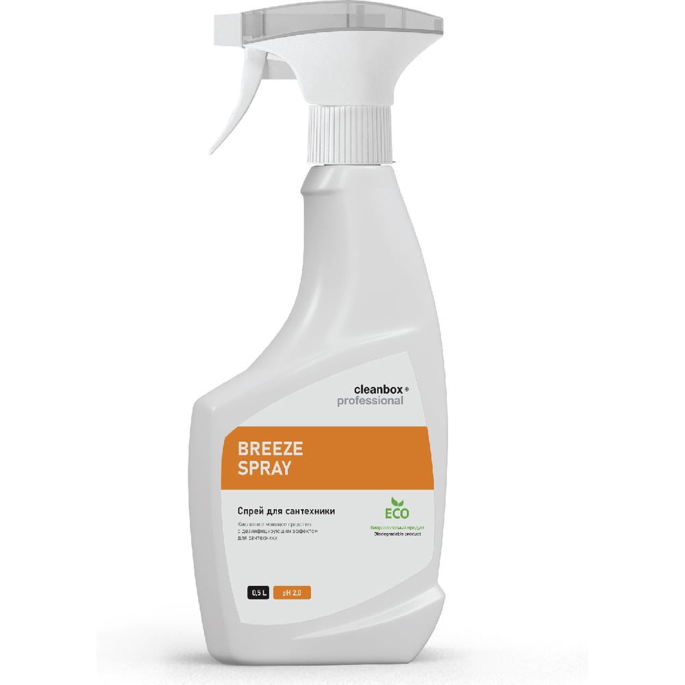 Изображение товара Чистящее средство для ванной комнаты и сантехники CleanBox Professional Breeze Spray спрей, 0.5 л 130405