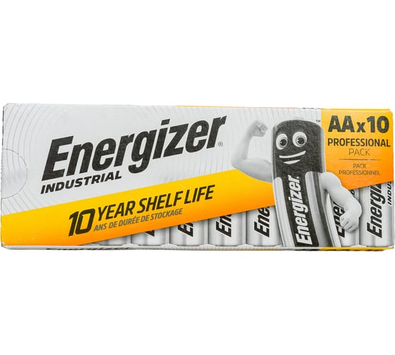 Изображение товара Батарейка Energizer Industrial AA/LR6 (EN91, AM3) 10шт. Alkaline 7638900361056