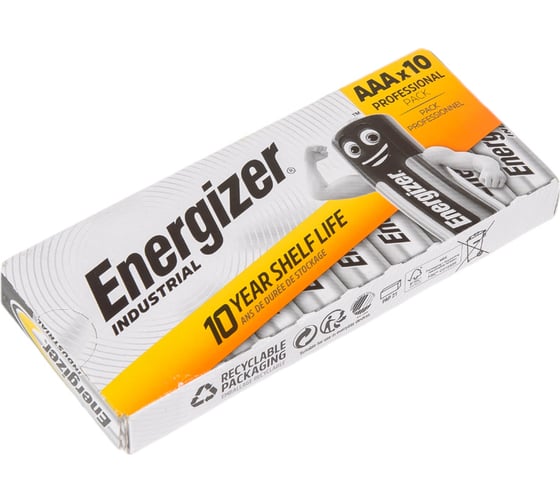 Изображение товара Батарейка Energizer Industrial AAA/LR03 (EN92, AM2) 10шт. Alkaline 7638900361063