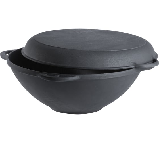 Изображение товара Чугунный казан-вок с крышкой-сковородой Forester 5 л CI-01V