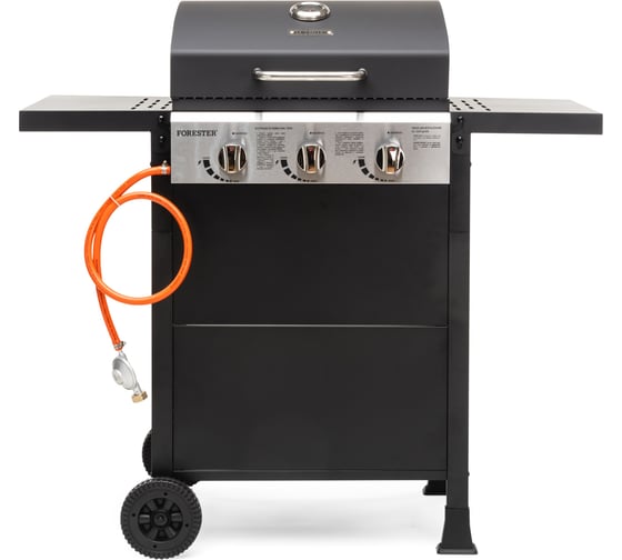 Изображение товара Газовый 3-х комфорочный гриль Forester решетки-гриль, полка для газового баллона BQ-709
