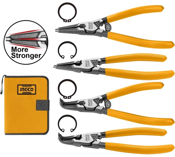 Изображение товара Набор съемников стопорных колец INGCO INDUSTRIAL 180 мм, 4 шт. HCCPS26180