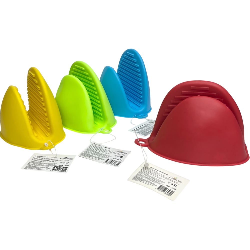 Изображение товара Силиконовая прихватка EUROHOUSE 110x85x68 мм для кухни безопасность