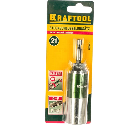 Изображение товара Бита с торцевой головкой (E 1/4"; 21 мм) KRAFTOOL 26397-21