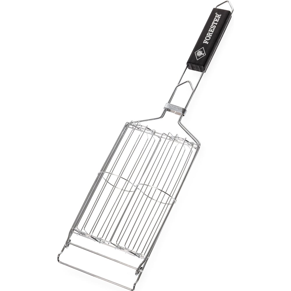 Изображение товара Решетка-гриль для овощей Forester BQ-N18 прочная из стали с деревянной ручкой
