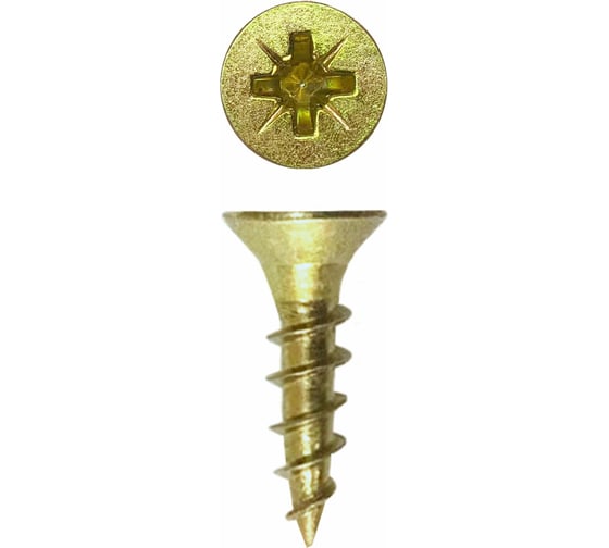 Изображение товара Универсальный саморез Rizzel Pz 4,5x16 желтый цинк 15000 шт 00-00464287