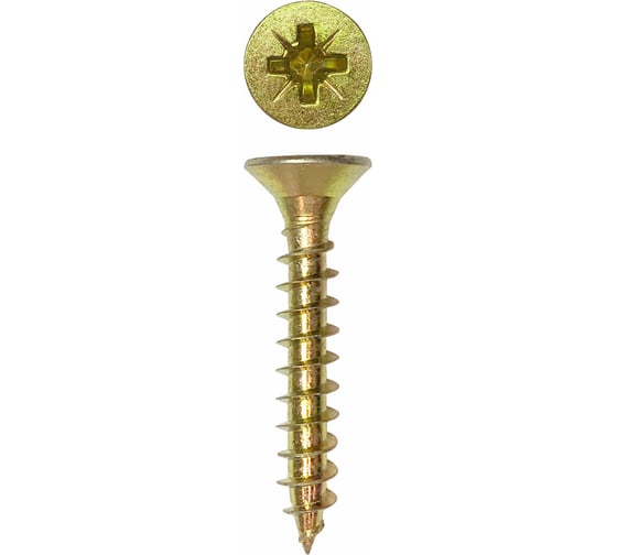 Изображение товара Универсальный саморез Rizzel Pz 6,0x40 желтый цинк 3000 шт 00-00464679