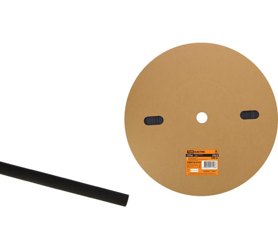 Изображение товара Термоусаживаемая трубка TDM ELECTRIC ТУТнг 4/2 черная (200 м/ролл) SQ0518-0133