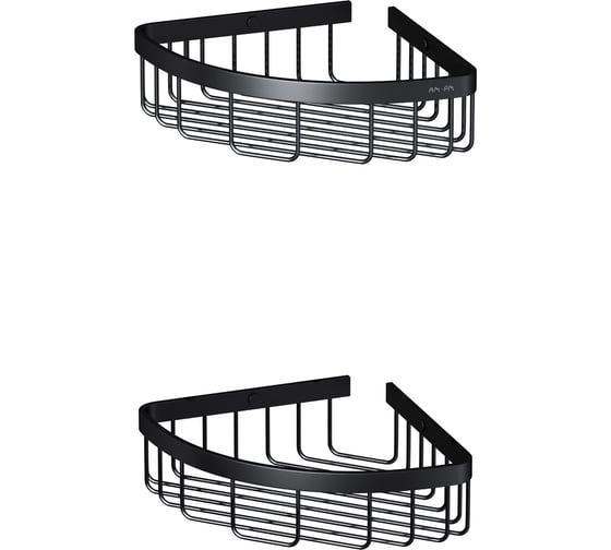 Изображение товара Корзина для душа AM.PM Sense L угловая, двухъярусная, черный A7452222