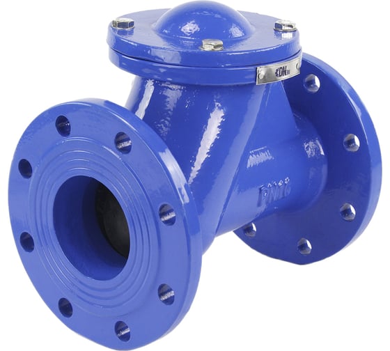 Изображение товара Клапан обратный шаровой GGG50-NBR-SHORT Ду250 DN.ru Ру16 фланцевый, чугунный D100-01527