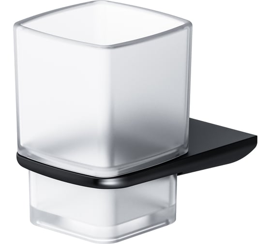 Изображение товара Стеклянный стакан с настенным держателем AM.PM Inspire 2.0 черный A50A34322