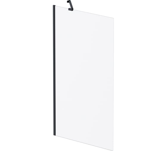 Изображение товара Шторка на борт ванны AM.PM Gem 80x140, фиксированная, черный, стекло матовое W90BS-080-140BM