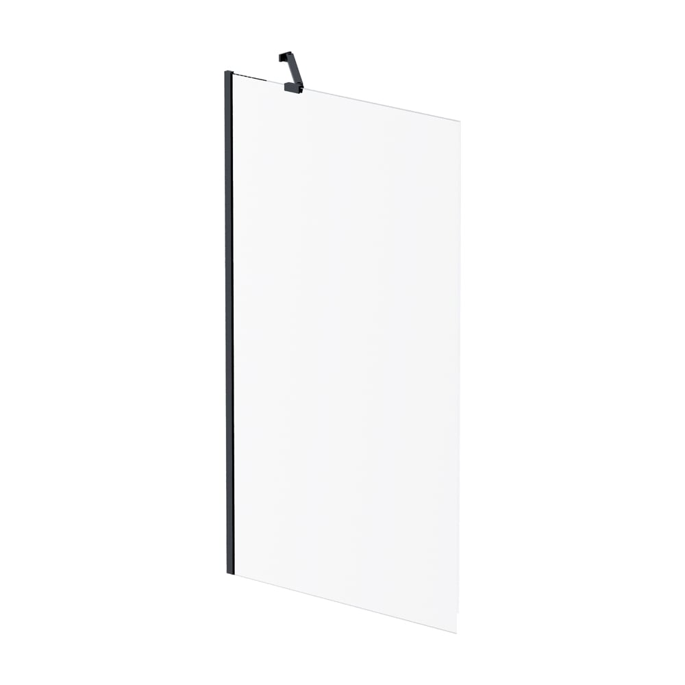Изображение товара Шторка на борт ванны AM.PM Gem 80x140, фиксированная, черный, стекло прозрачное W90BS-080-140BT