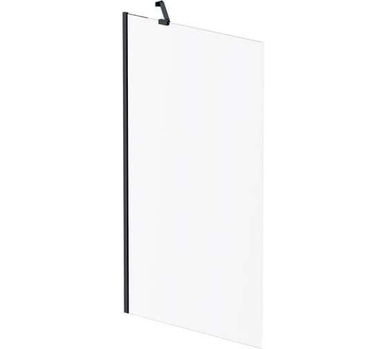 Изображение товара Шторка на борт ванны AM.PM Gem 80x140, фиксированная, черный, стекло прозрачное W90BS-080-140BT
