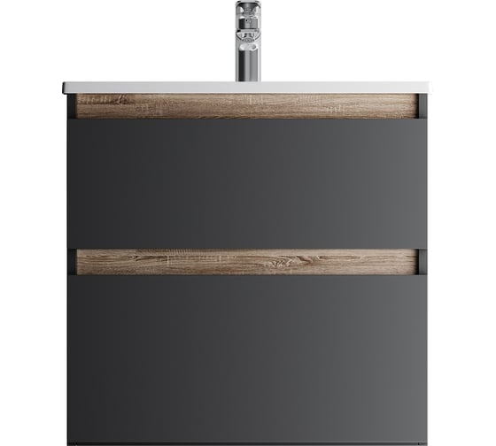 Изображение товара База под раковину AM.PM X-Joy подвесная, 65 см, 2 ящика, черный матовый M85AFHX0652BM