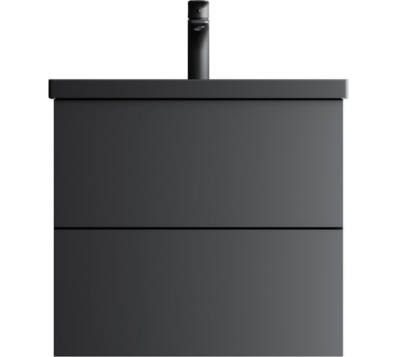 Изображение товара База под раковину AM.PM GEM подвесная, 60 см, 2 ящика push-to-open, цвет: черный матовый M90FHX06022BM