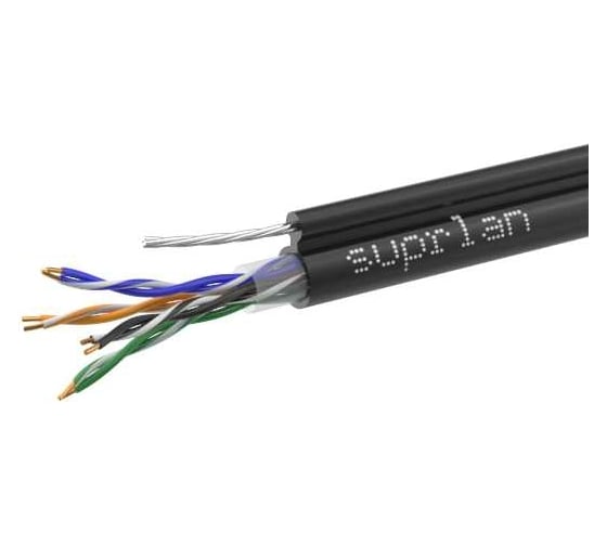 Изображение товара Сетевой интернет кабель витая пара SUPRLAN медный Standard UTP Cat.5e 4x2xAWG24 Cu PE внешний T-FG8 (трос) 305м 01-0322-1