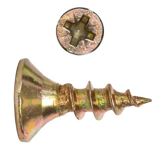 Изображение товара Саморез КРЕП-КОМП желтый цинк, POZY 4х12, 30000 шт. жд412