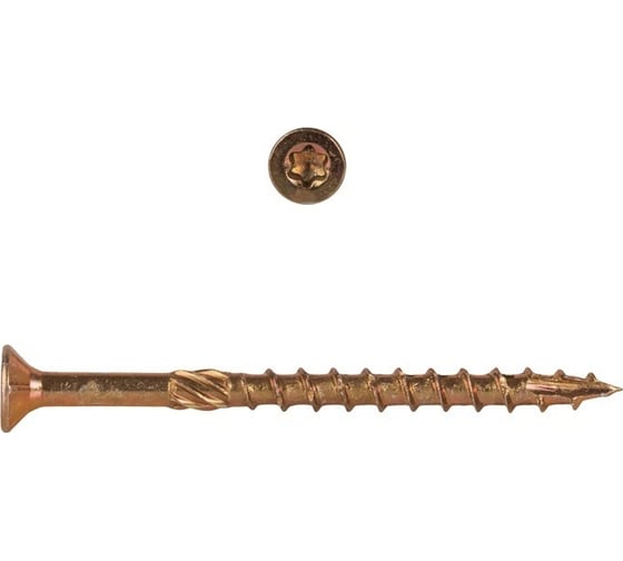 Изображение товара Саморезы по дереву КРЕП-КОМП потайные, Torx, 3х35 мм, 500 шт., желтые сдт335