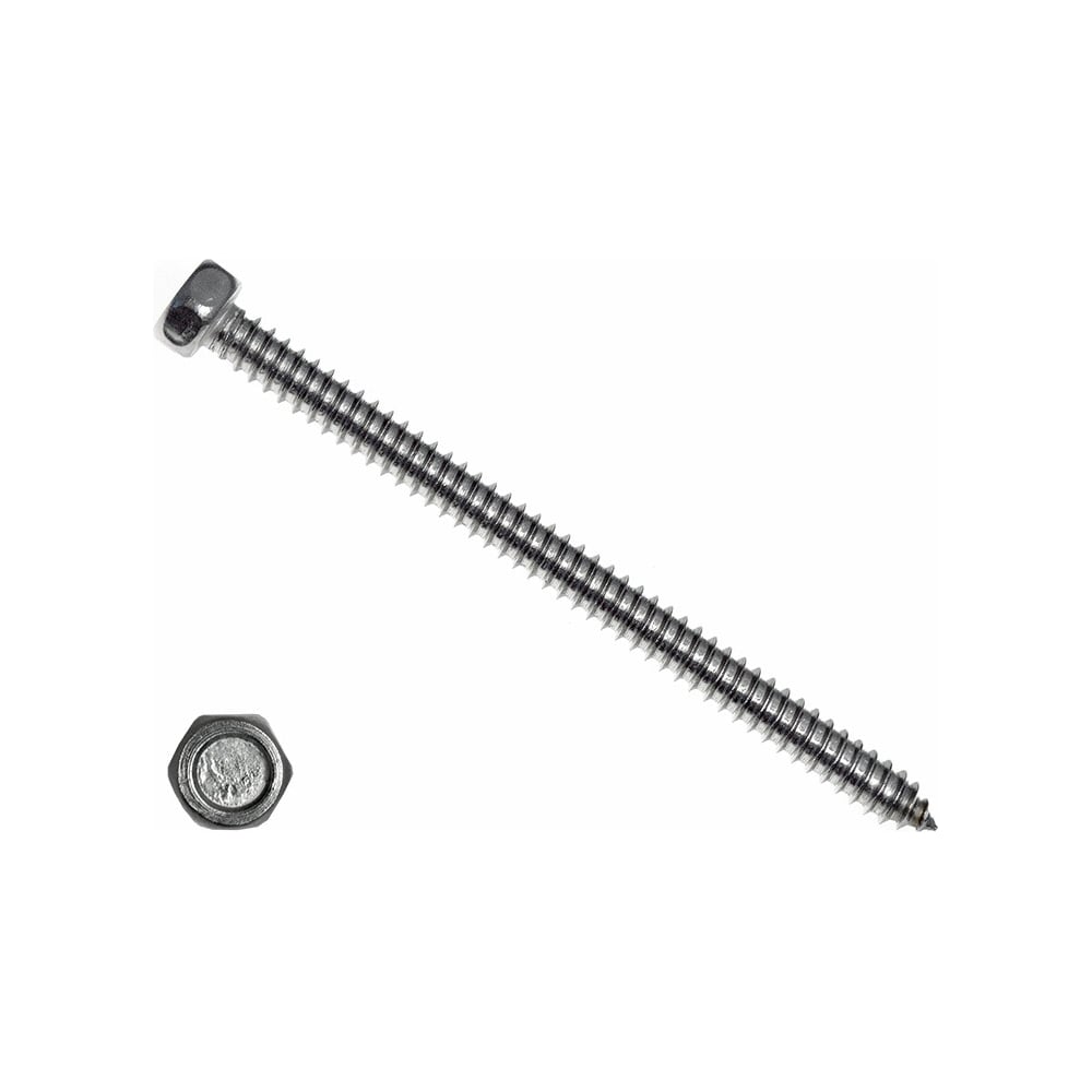 Изображение товара Саморез с шестигранной головой КРЕП-КОМП DIN 7976 нержавейка 6,3х90 мм 200 шт