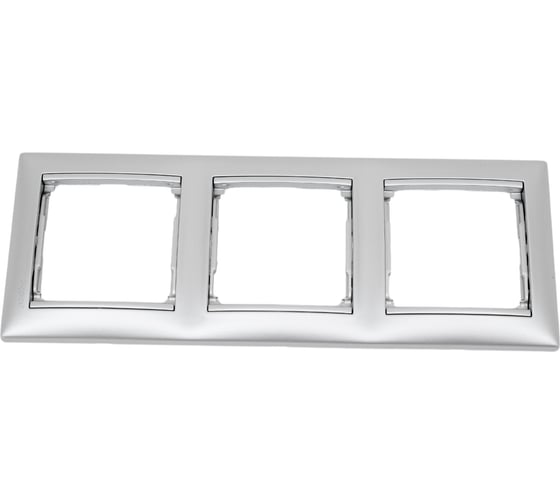 Изображение товара Рамка Legrand 3 поста Valena алюминий 694332