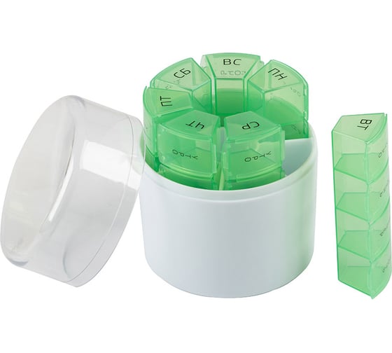 Изображение товара Таблетница Ecos Цилиндр на 7 дней 104326