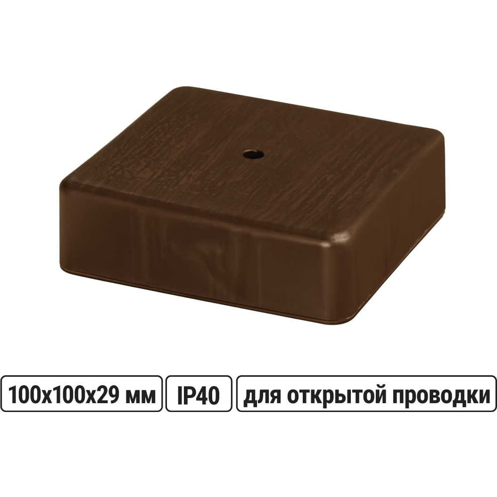 Изображение товара Коробка распределительная TDM ELECTRIC 100х100х29 IP40 SQ1401-0307 для наружного монтажа
