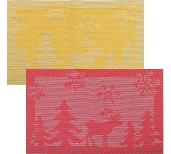 Изображение товара Салфетка МУЛЬТИДОМ Рождественский олень размер 30x45 см, 2 цветов VL2-115