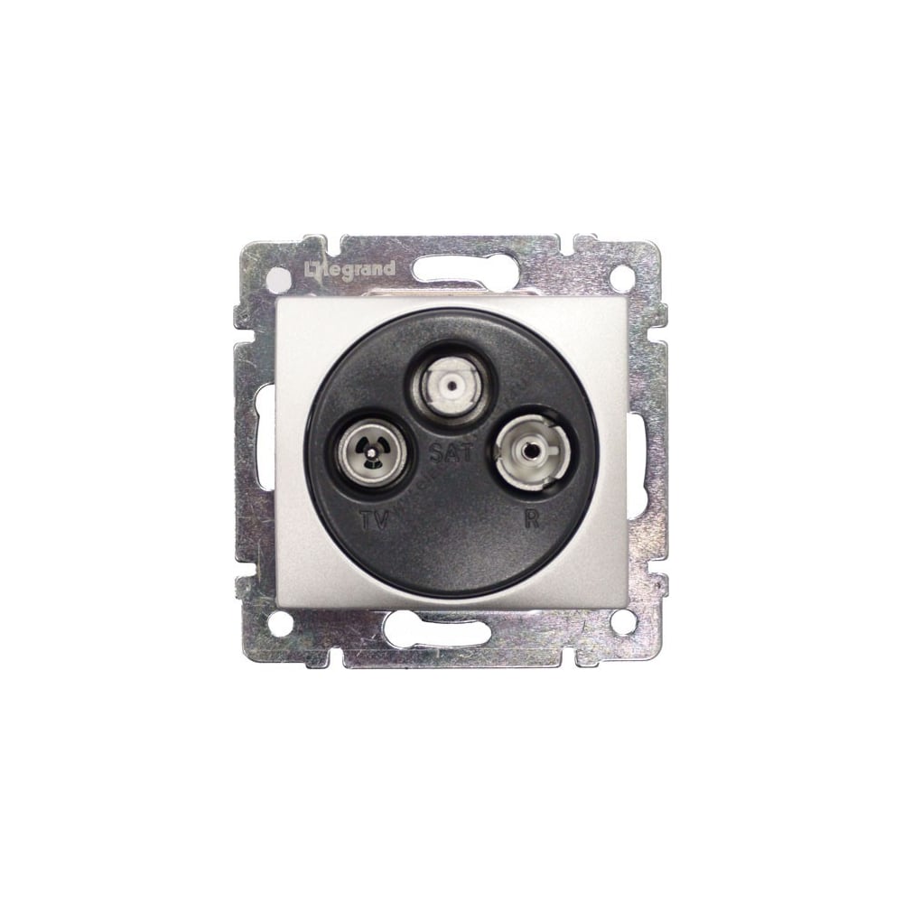 Изображение товара Розетка TV-FM-SAT Legrand Valena алюминий встроенная 3 гнезда