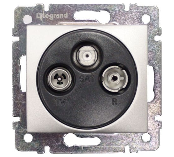 Изображение товара Розетка TV-FM-SAT, алюминий, 1,5 дБ Legrand Valena 770135