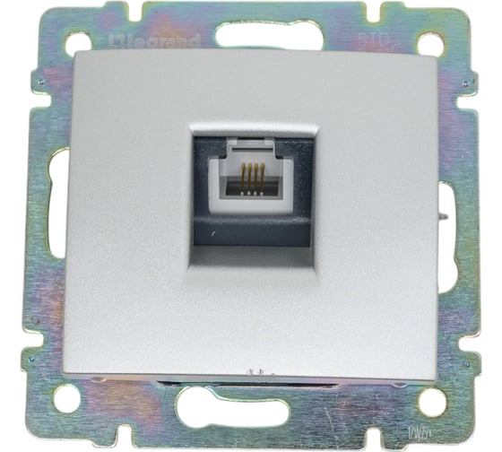 Изображение товара Розетка Legrand телефонная RJ11 Legrand Valena алюминий 694347