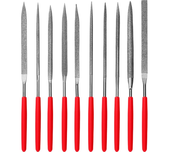 Изображение товара Набор алмазных надфилей 140х70х3, 10 шт MATRIX MASTER 15835