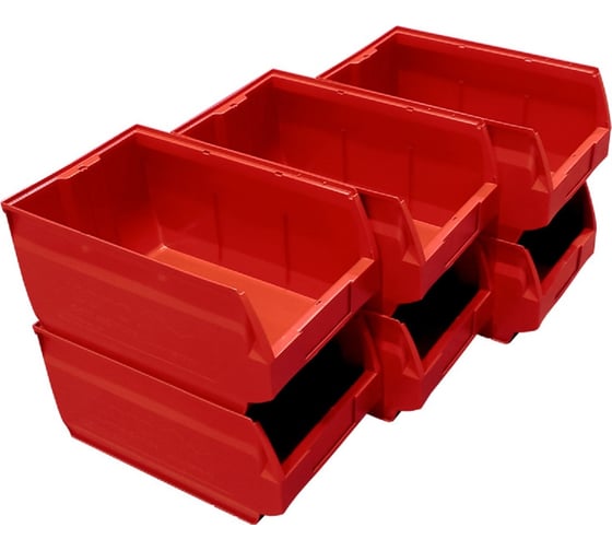 Изображение товара Ящик Тара.ру п/п, 500x310x250 мм, Venezia, комплект из 6 шт., цв. красный 27245