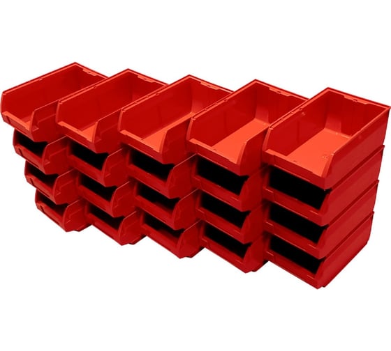 Изображение товара Ящик Тара.ру п/п, 350x230x150 мм, Milano, комплект из 20 шт., цв. красный 27251