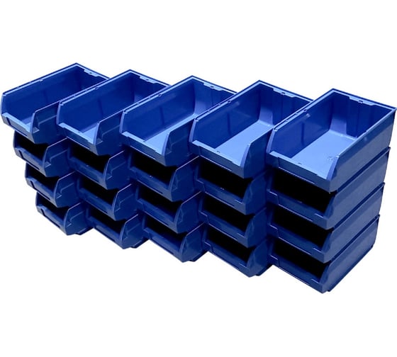 Изображение товара Ящик Тара.ру п/п, 350x230x150 мм, Milano, комплект из 20 шт., цв. синий 27250