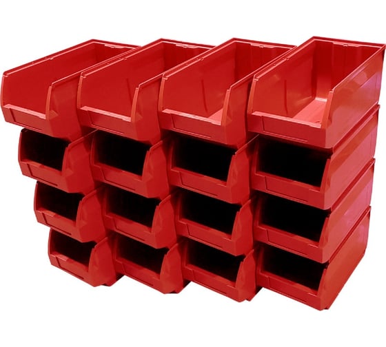 Изображение товара Ящик Тара.ру п/п, 400x230x200 мм, Napoli, комплект из 16 шт., цв. красный 27249