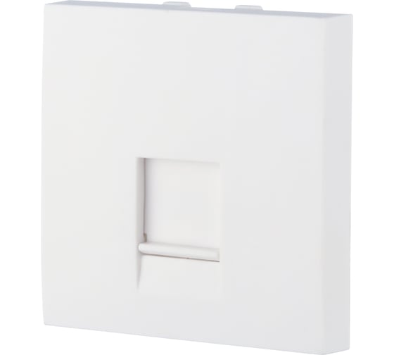 Изображение товара Накладка для телефонной, компьютерной розетки LK Studio RJ, 45х45 мм белый LK45 853204-1