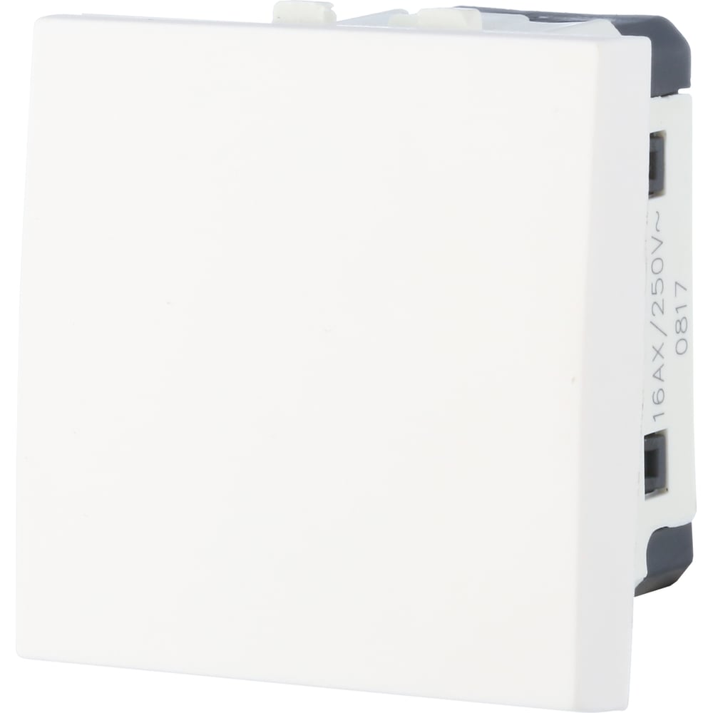 Изображение товара Переключатель с двух мест LK Studio 45х45 мм, 16A, белый