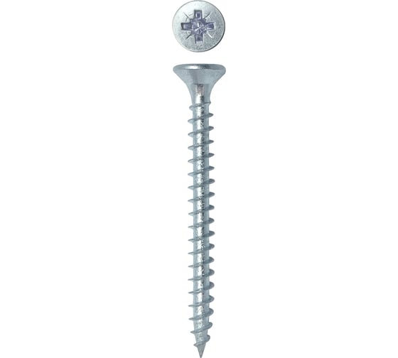 Изображение товара Универсальный саморез Rizzel Pz 3,0x35 белый цинк 14000 шт 00-00464331