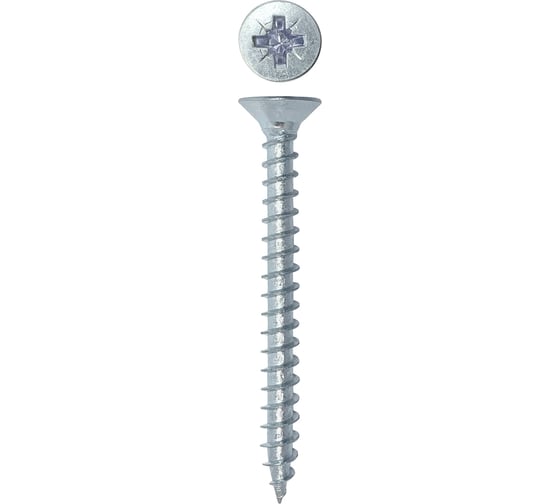 Изображение товара Универсальный саморез Rizzel Pz 4,0x40 белый цинк 6000 шт 00-00464221