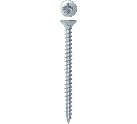 Изображение товара Саморез Rizzel универсальный Pz 4,0x50 белый цинк 4000 шт 00000430818