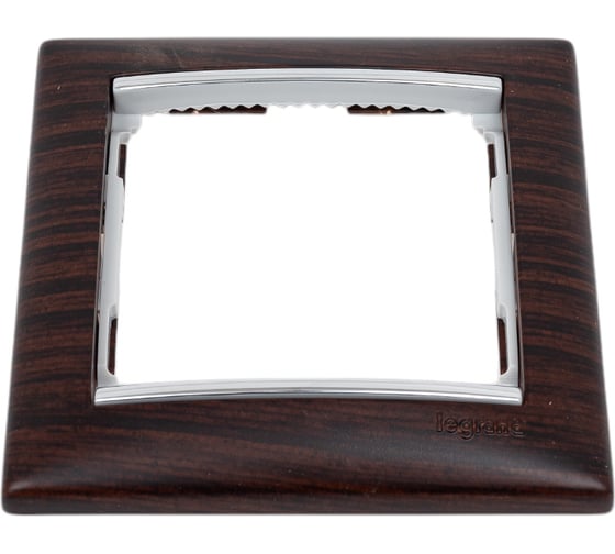 Изображение товара Рамка Legrand 1 пост Valena тёмное дерево/серебряный штрих 696730