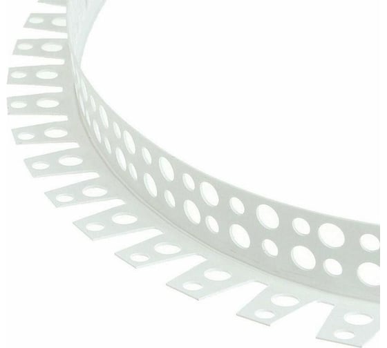 Изображение товара Перфорированный угол AGIS (штукатурный; ПВХ; арочный; 25x25x3000 мм; 10 шт.) 30.03.25.25.300