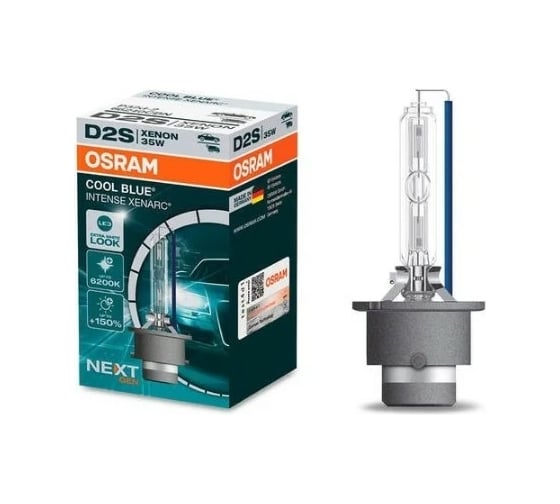 Изображение товара Автолампа D2S 35 P32d-2 XENON COOL BLUE INTENSE 6200К 85В Osram 66240CBN 375264