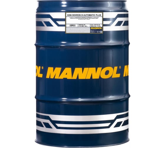 Изображение товара Трансмиссионное масло MANNOL DEXRON III AUTOMATIC PLUS синтетическое, 208 л 1338