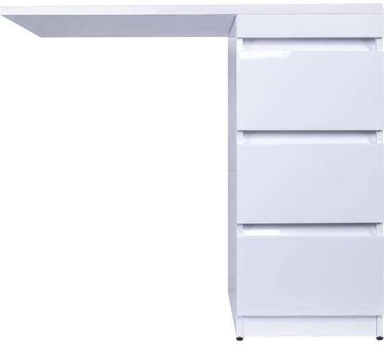 Изображение товара Напольная тумба Style Line "Даллас 100" (3 ящ.) Люкс белая PLUS АА00-000069