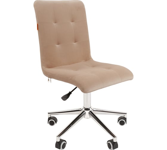 Изображение товара Компьютерное кресло CHAIRMAN 030, без подлокотников, хром, ткань, бежевый 00-07105061