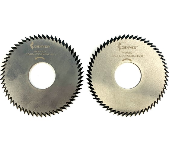 Изображение товара Комплект дисков HSS 2 шт, 100x4x32 мм, Z=60, 45 град., M2CO ООО Галифакс 2100001